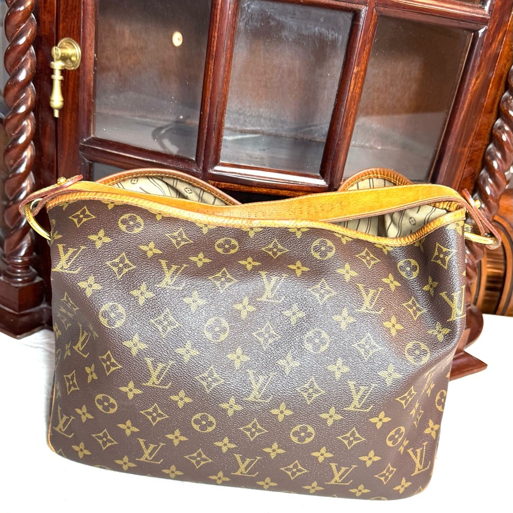 Authentic Louis Vuitton Brown Delightful PM Monogram Women's Hobo Tote. - Picture 9 of 14